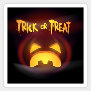 Scary Pumpkin Halloween Sticker
